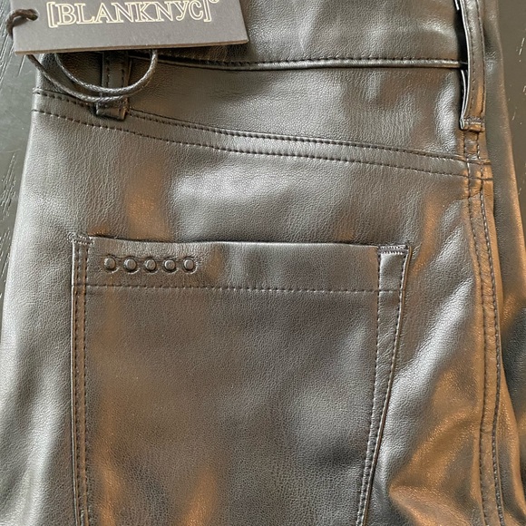 Black leather high waisted pants. Super soft. New with tags! - Picture 3 of 3